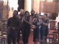 Singers follow new husband & wife during the last song (5+1)